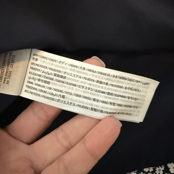 Abercrombie & Fitch Navy and White Floral Dress Size XS - Picture 10 of 12